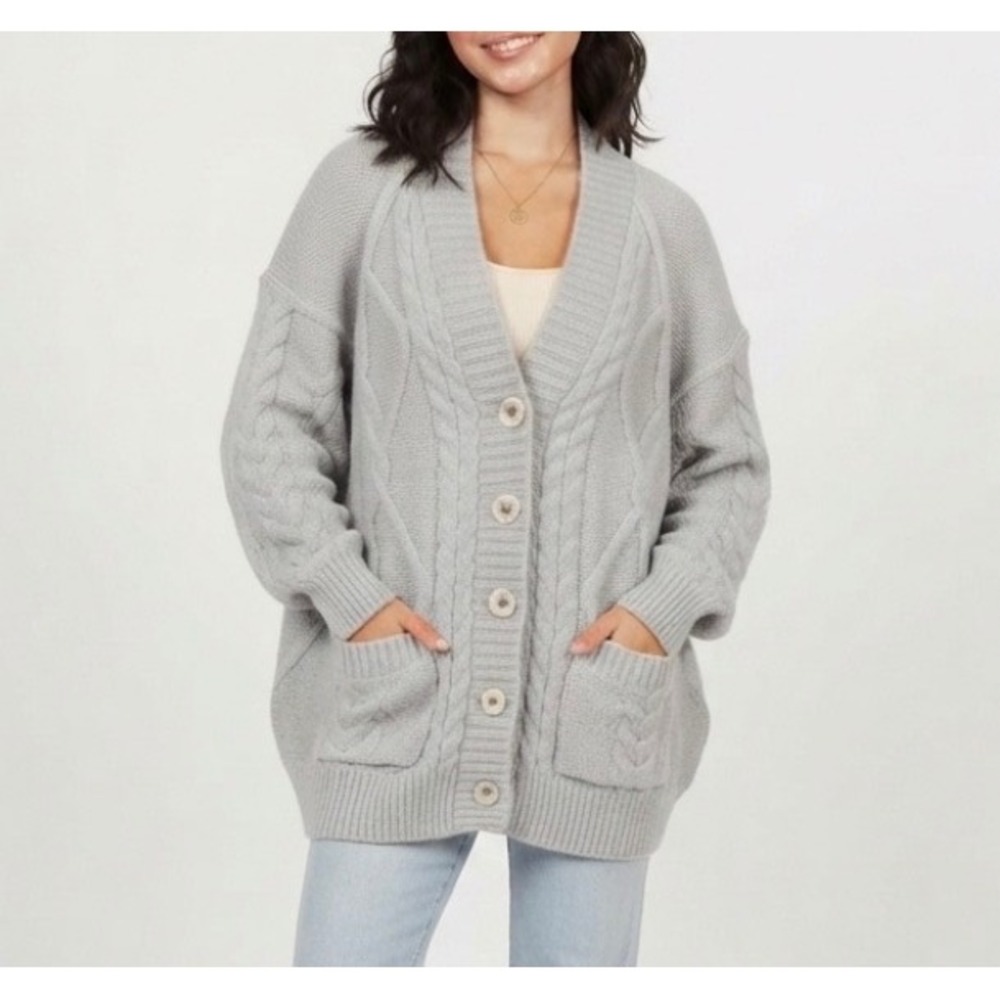 Taylor Swift The Tortured Poets Department TTPD Grey Cardigan MD/LG Sweater